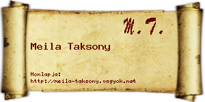 Meila Taksony névjegykártya